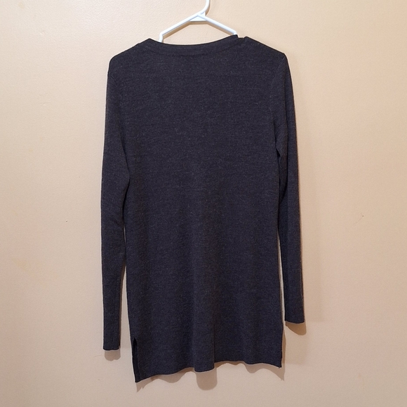 Linea By Louis Dell'Olio Gray Wool Blend Oversized Cardigan - Picture 3 of 4